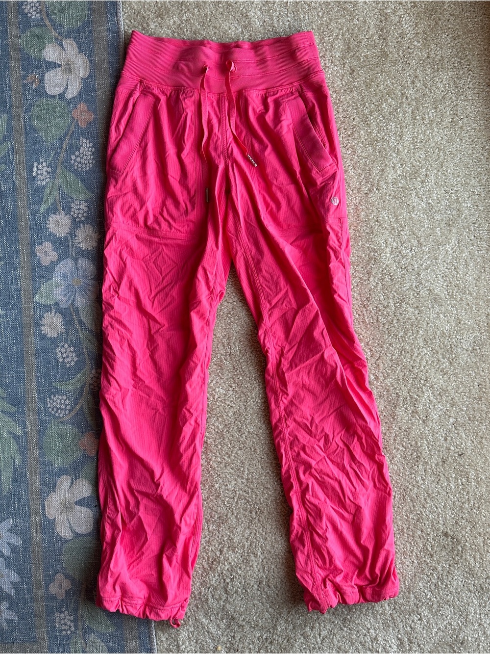 lululemon athletica Bright Pink Drawstring Joggers